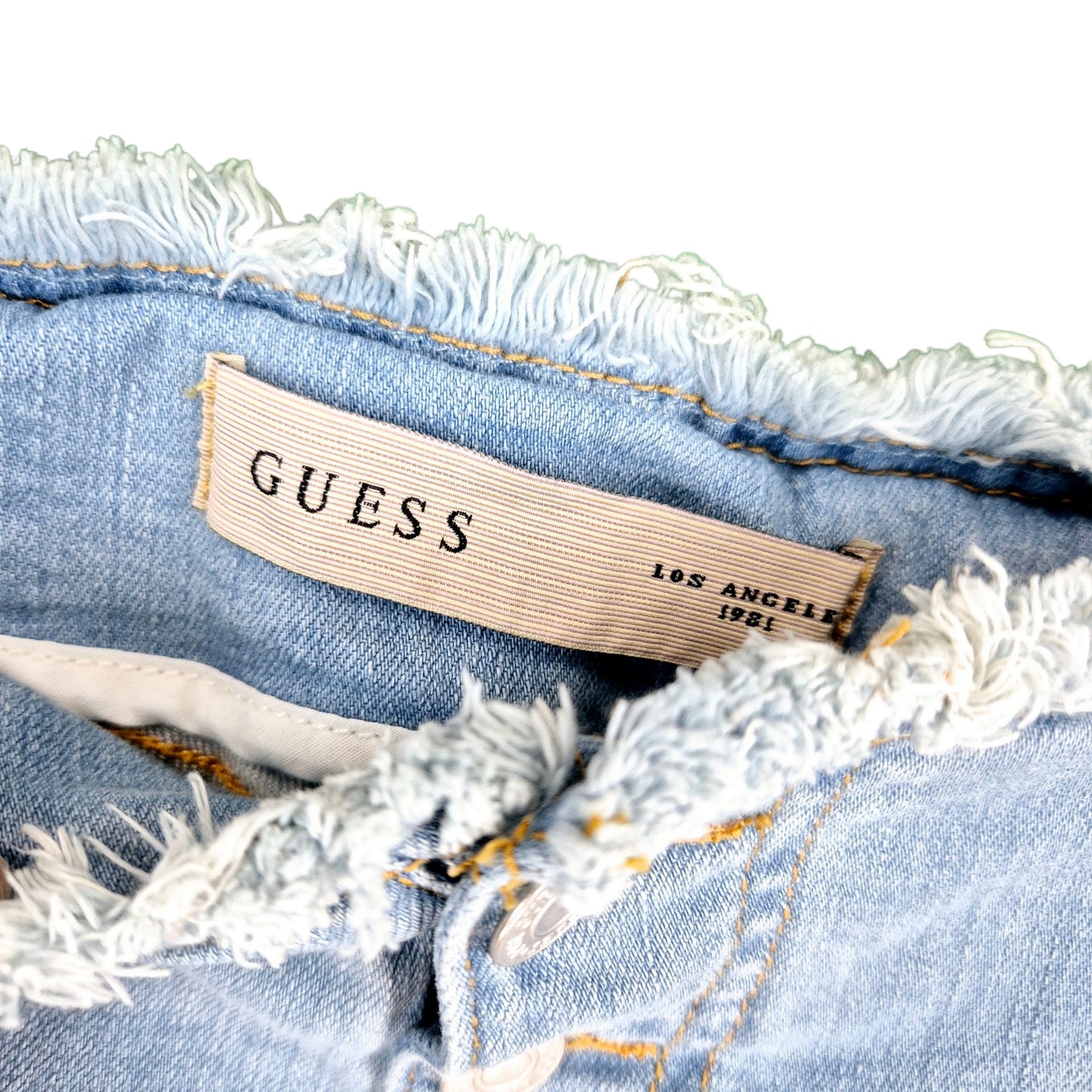 Guess Womens Blue Stretch Denim Skirt W36