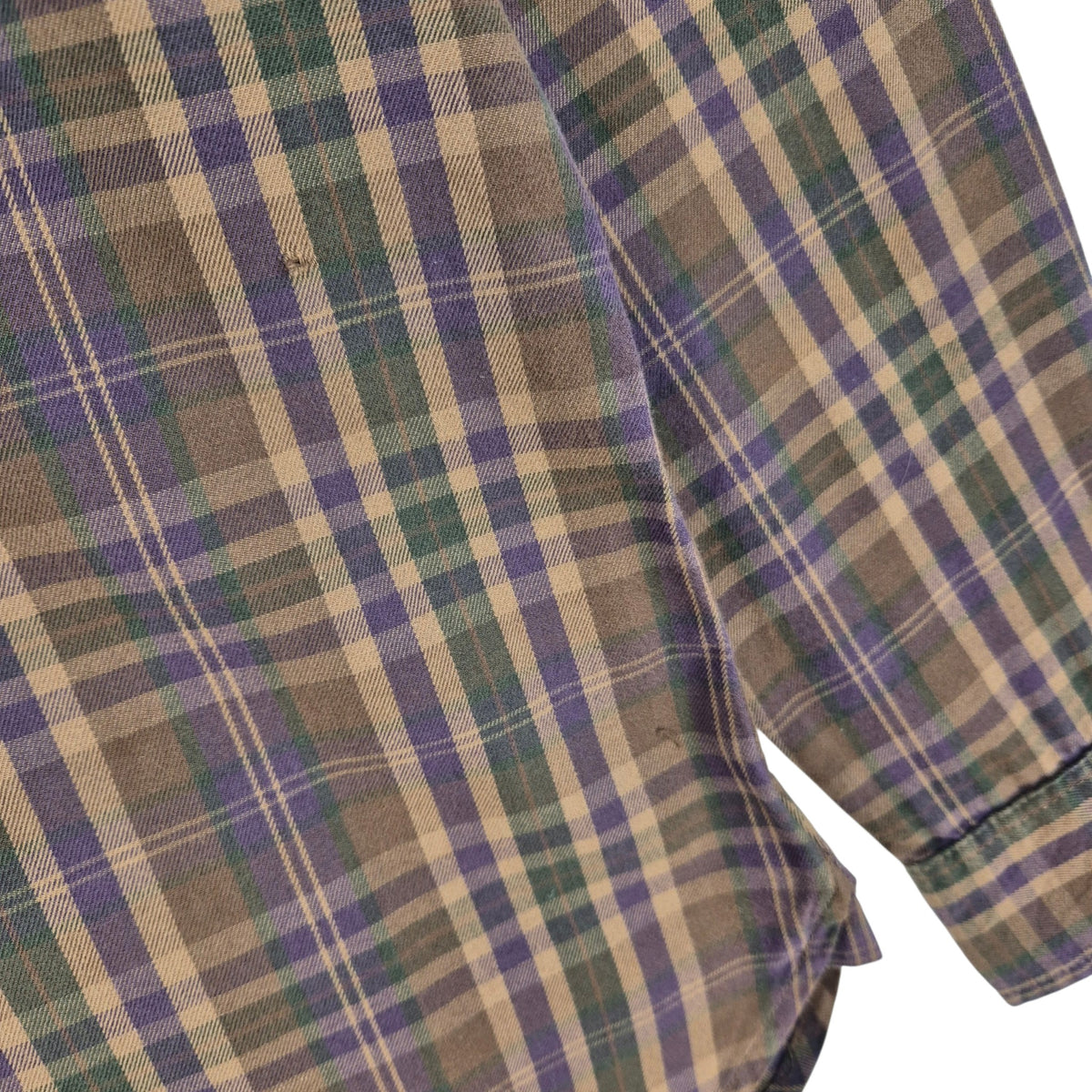 Ralph Lauren Green Label Womens Brown Checkered Button Shirt Size L