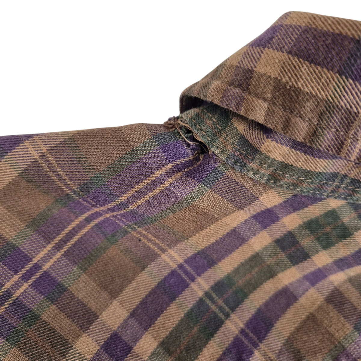 Ralph Lauren Green Label Womens Brown Checkered Button Shirt Size L