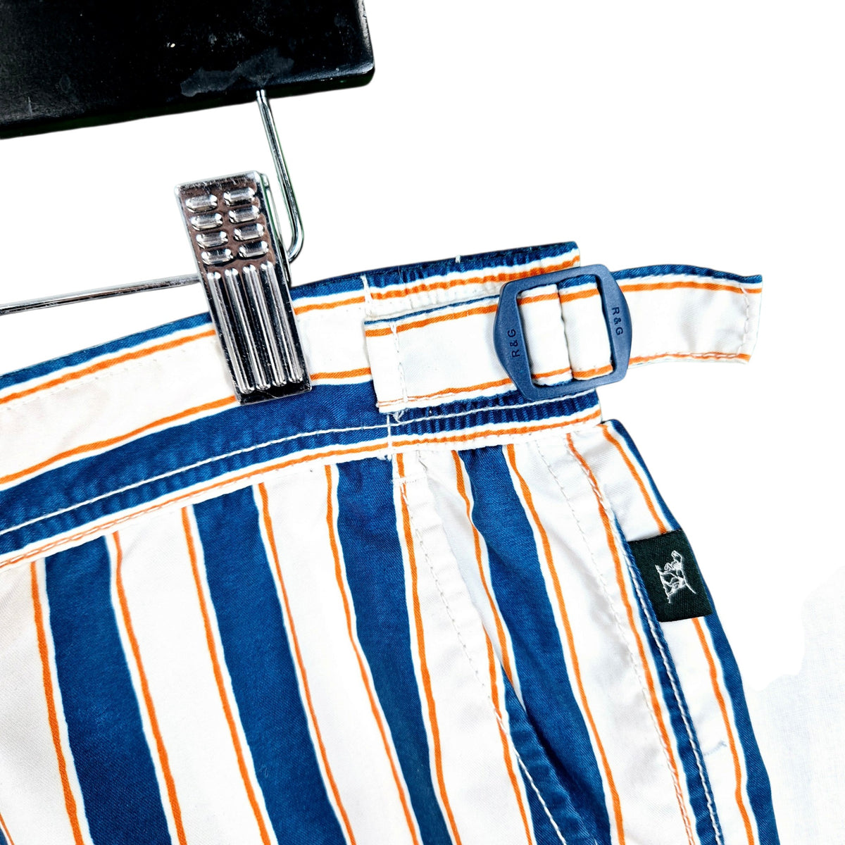 Rodd & Gunn White & Blue Striped Shorts Size S