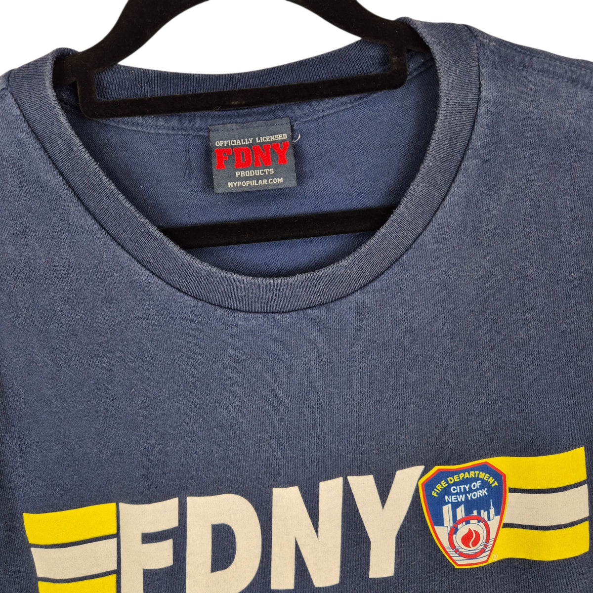Official New York Fire Department Dark Blue Tee Shirt Size XL