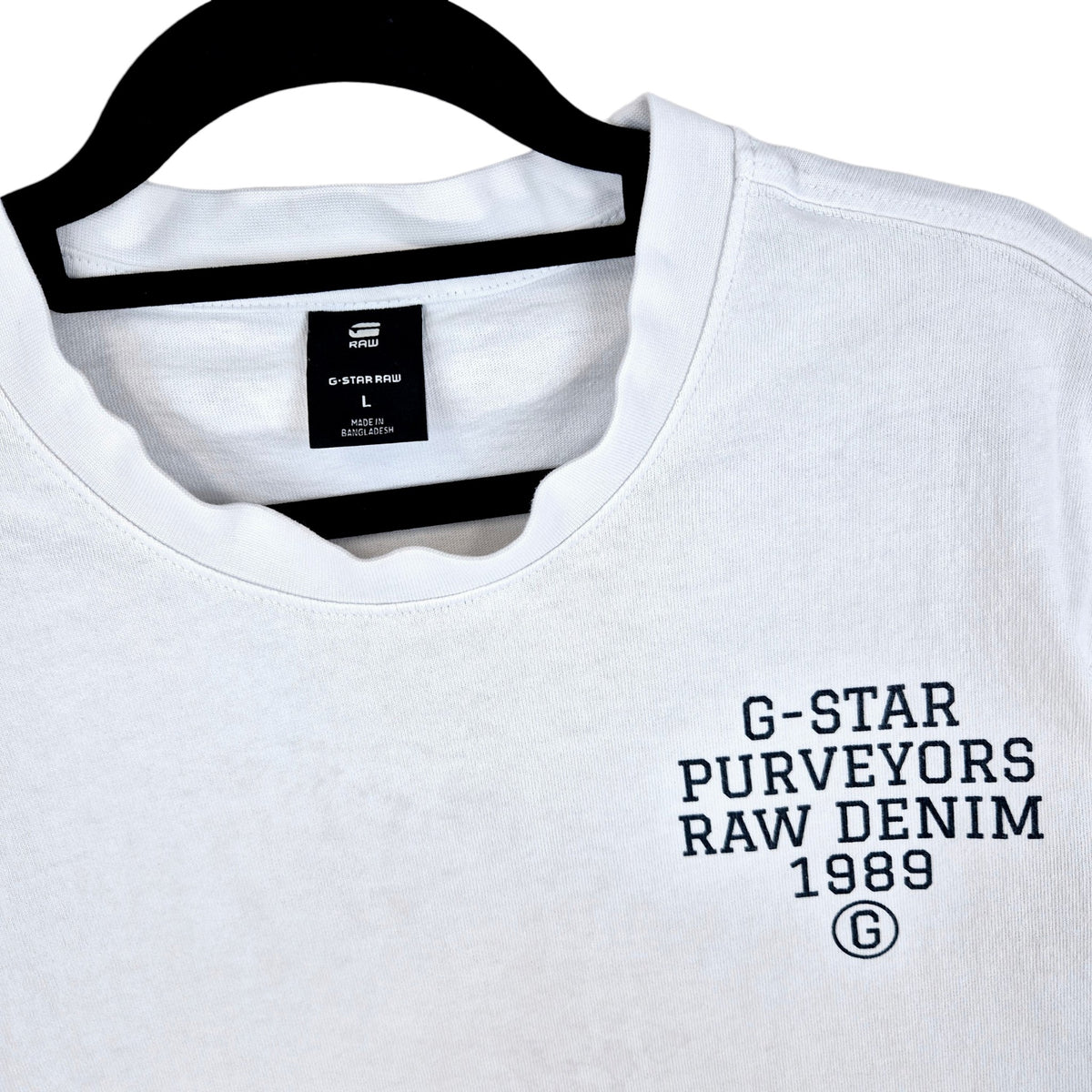 G Star Raw White Tee Shirt Size L