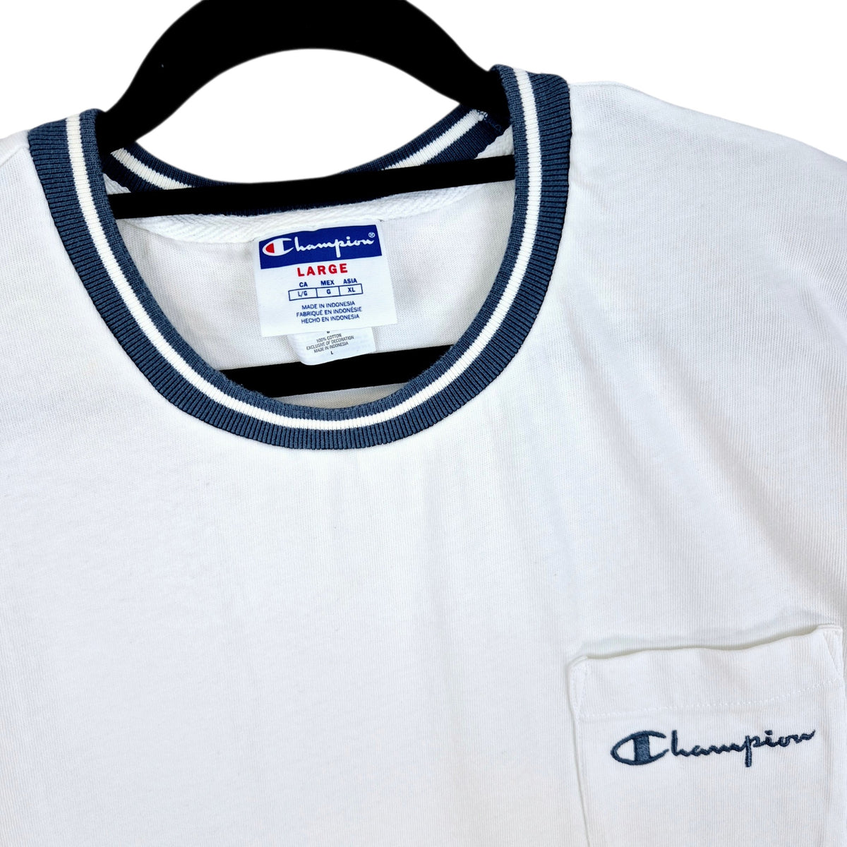 Vintage Champion White Tee Shirt Size L