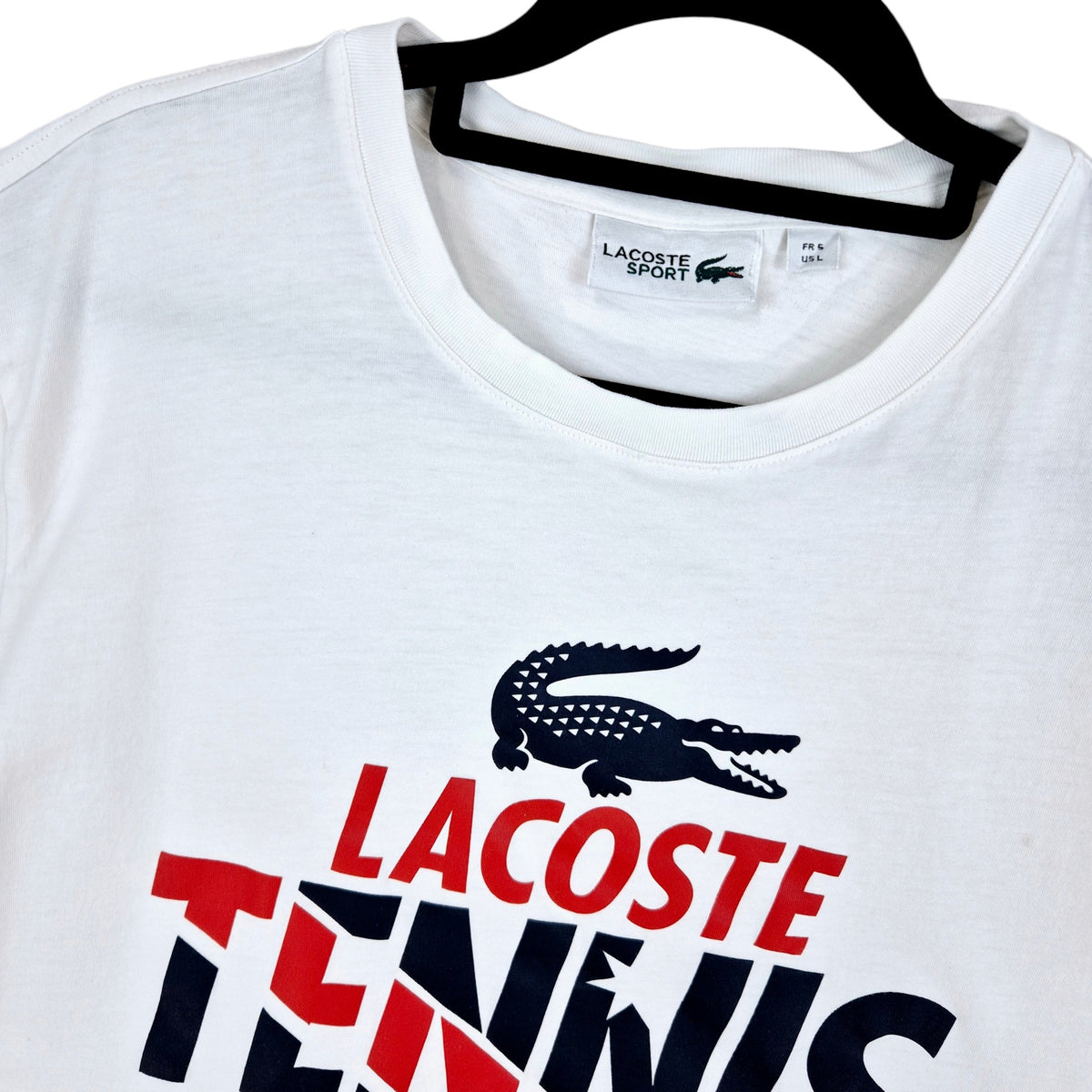 Lacoste Sport Tennis 2016 Melbourne White Tee Shirt Size L
