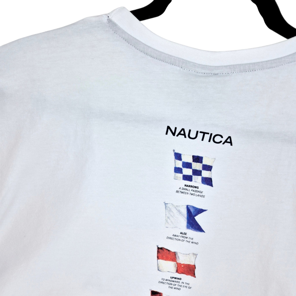 Nautica White Sailing Flags Tee Shirt Size XL