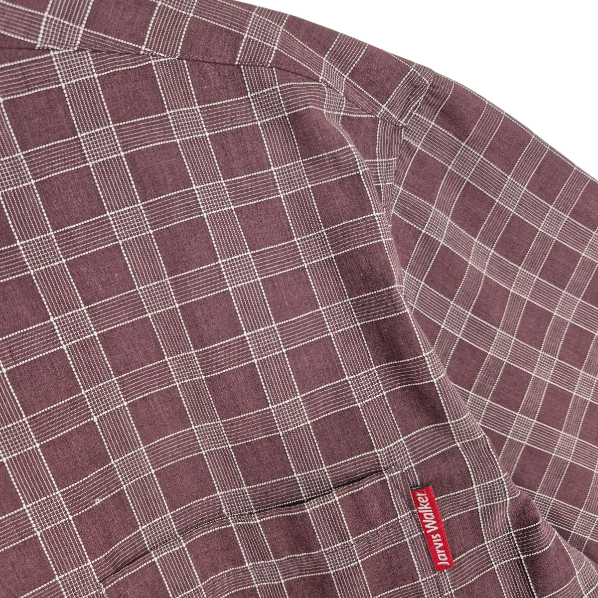 Jarvis Walker Burgundy Checkered Short Sleeve Button Shirt Size XL