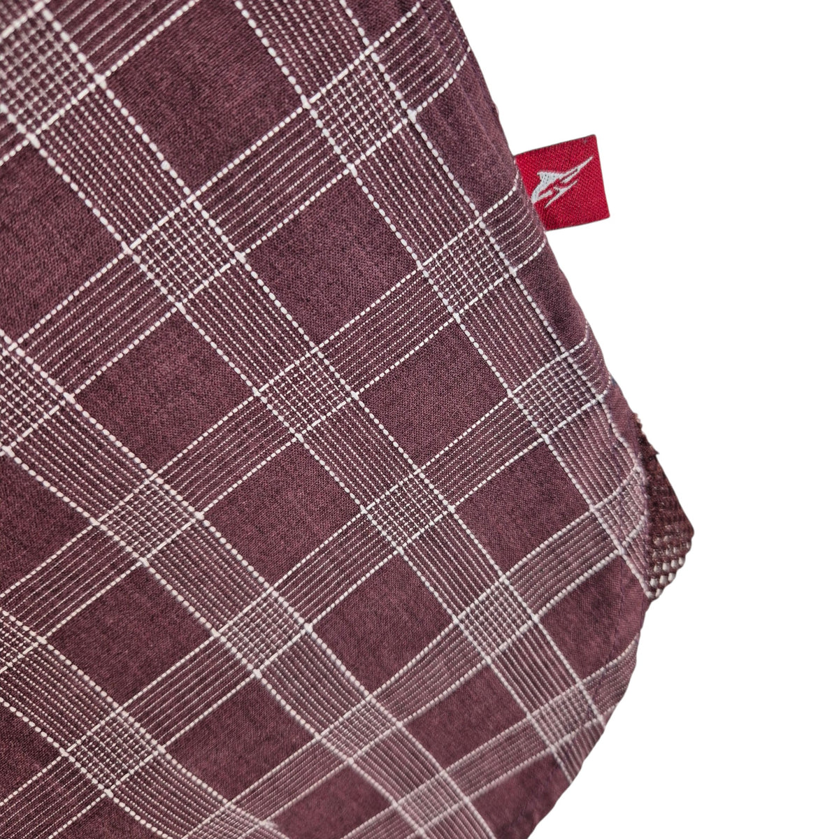 Jarvis Walker Burgundy Checkered Short Sleeve Button Shirt Size XL