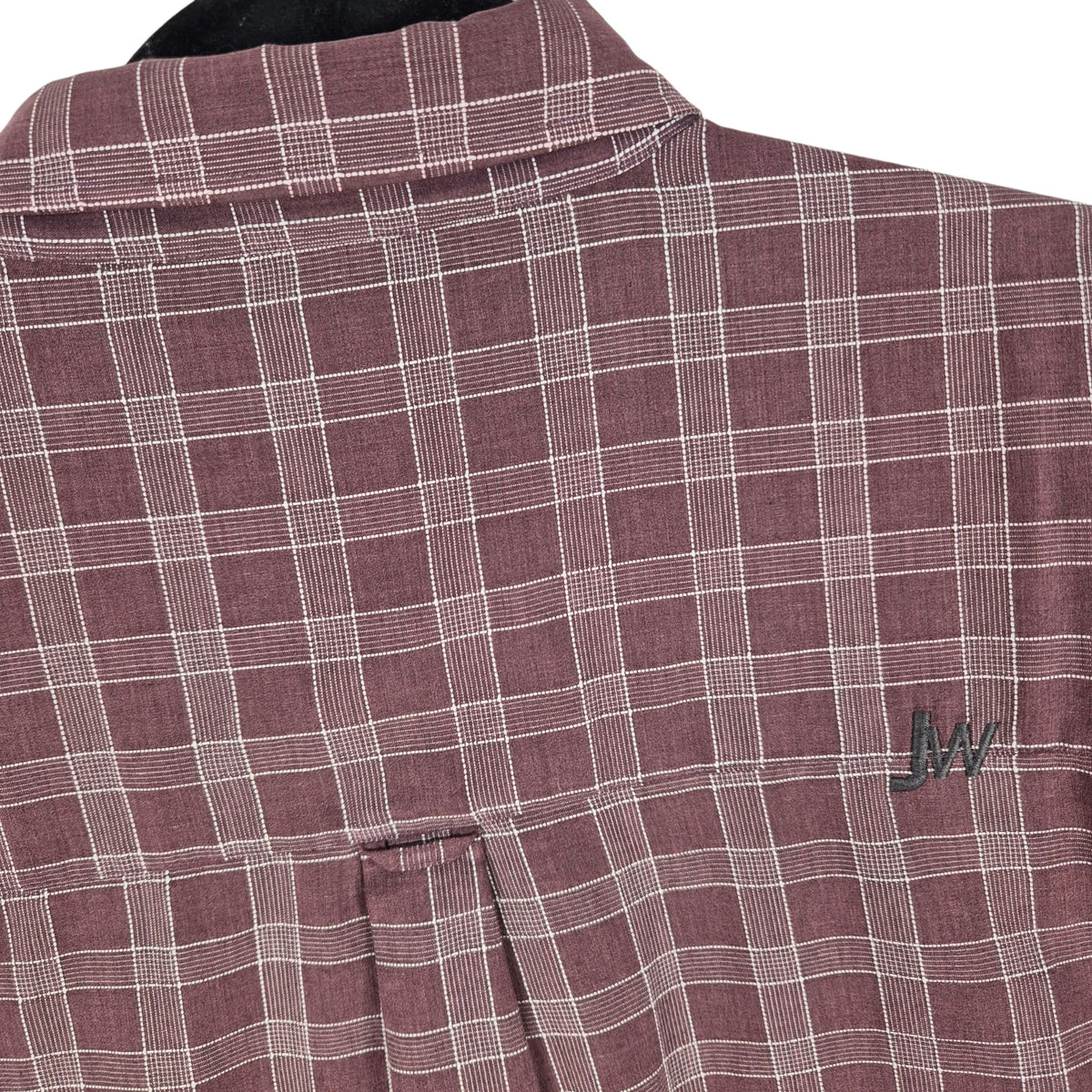 Jarvis Walker Burgundy Checkered Short Sleeve Button Shirt Size XL