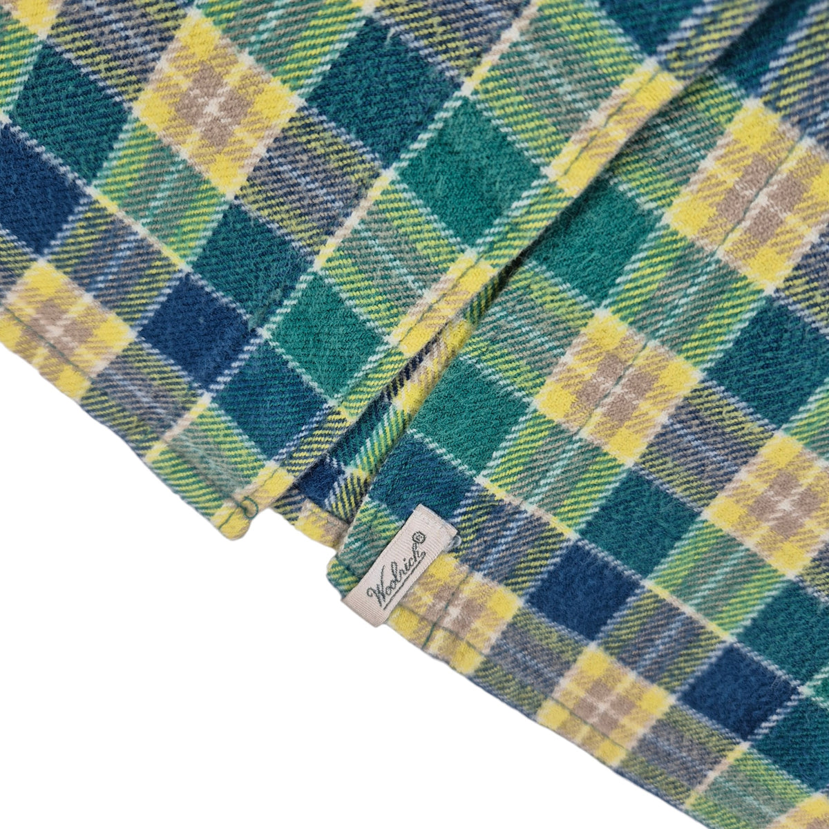 Woolrich Womens Green & Yellow Checkered Button Shirt Size L