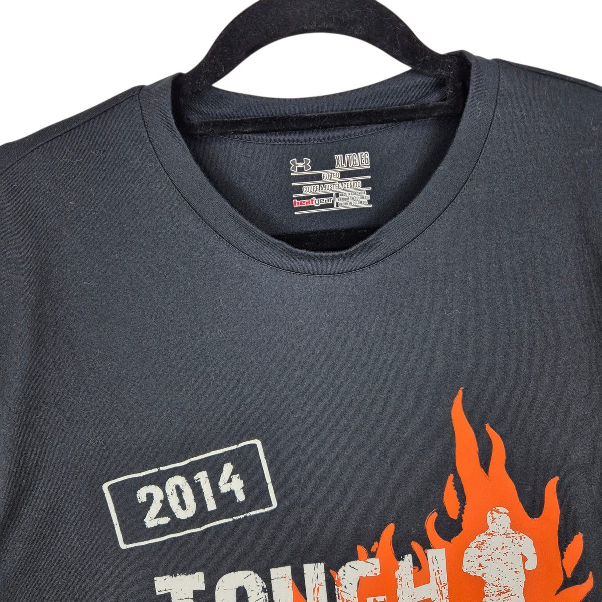 Under Armour 2014 Tough Mudder Finisher Black Tee Shirt Size XL