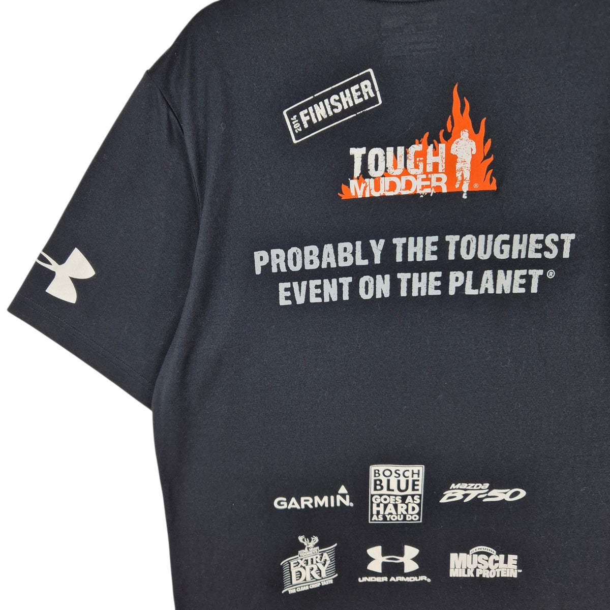 Under Armour 2014 Tough Mudder Finisher Black Tee Shirt Size XL