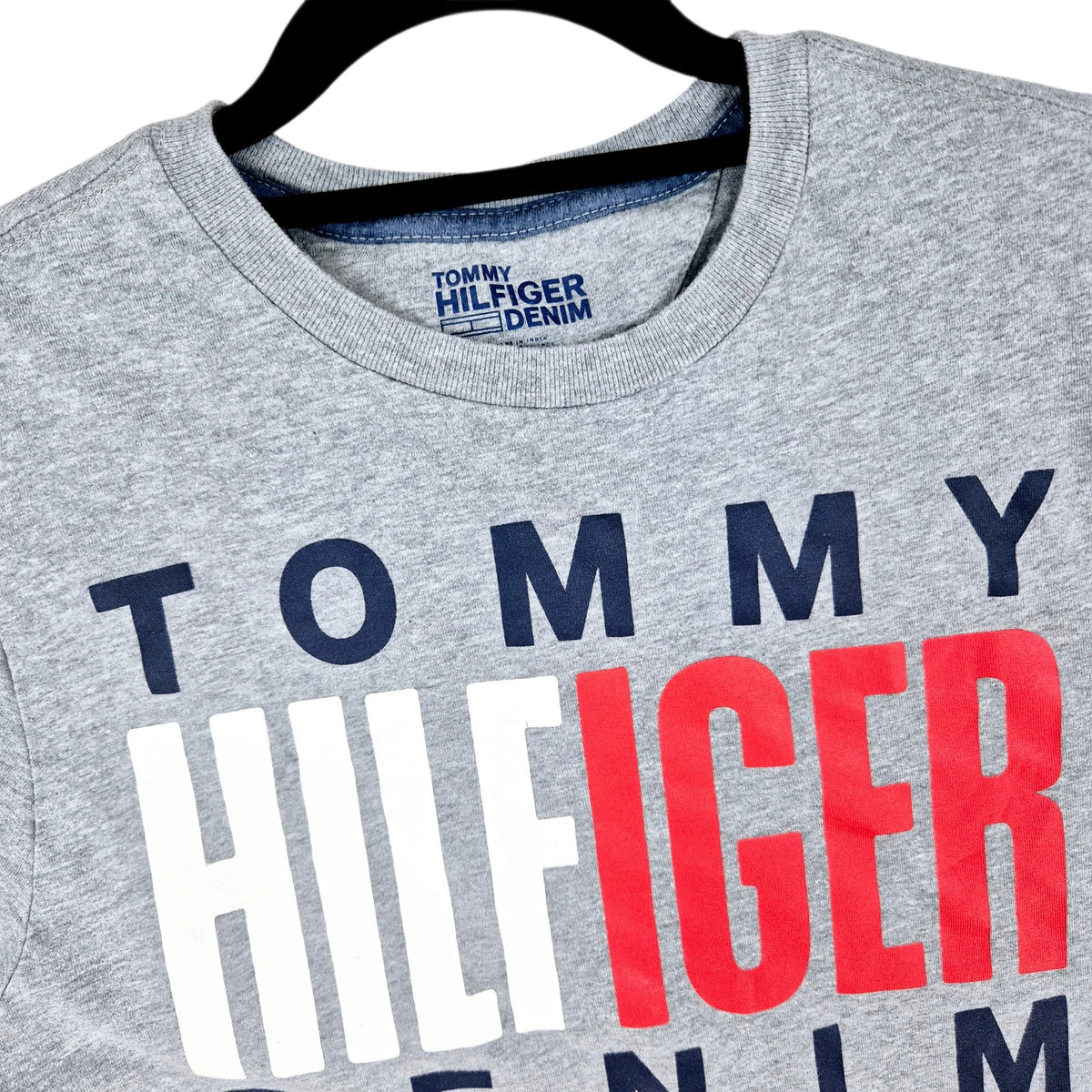 Tommy Hilfiger Denim Light Grey Tee Shirt Size S