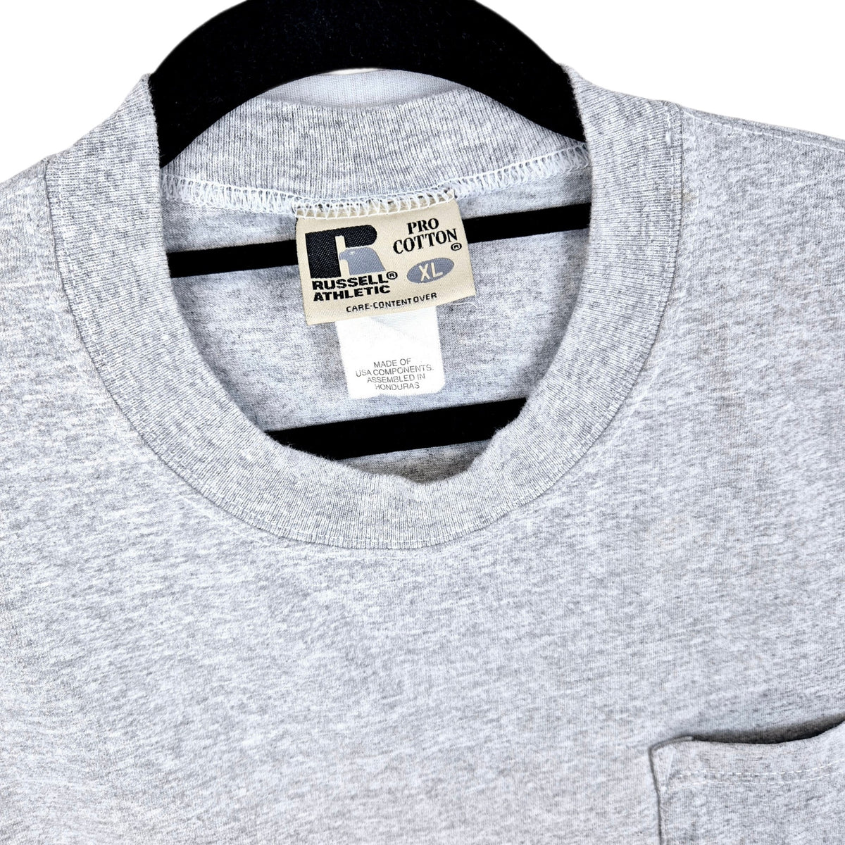Vintage Russel Athletic Light Grey Pro Cotton Tee Shirt Size XL