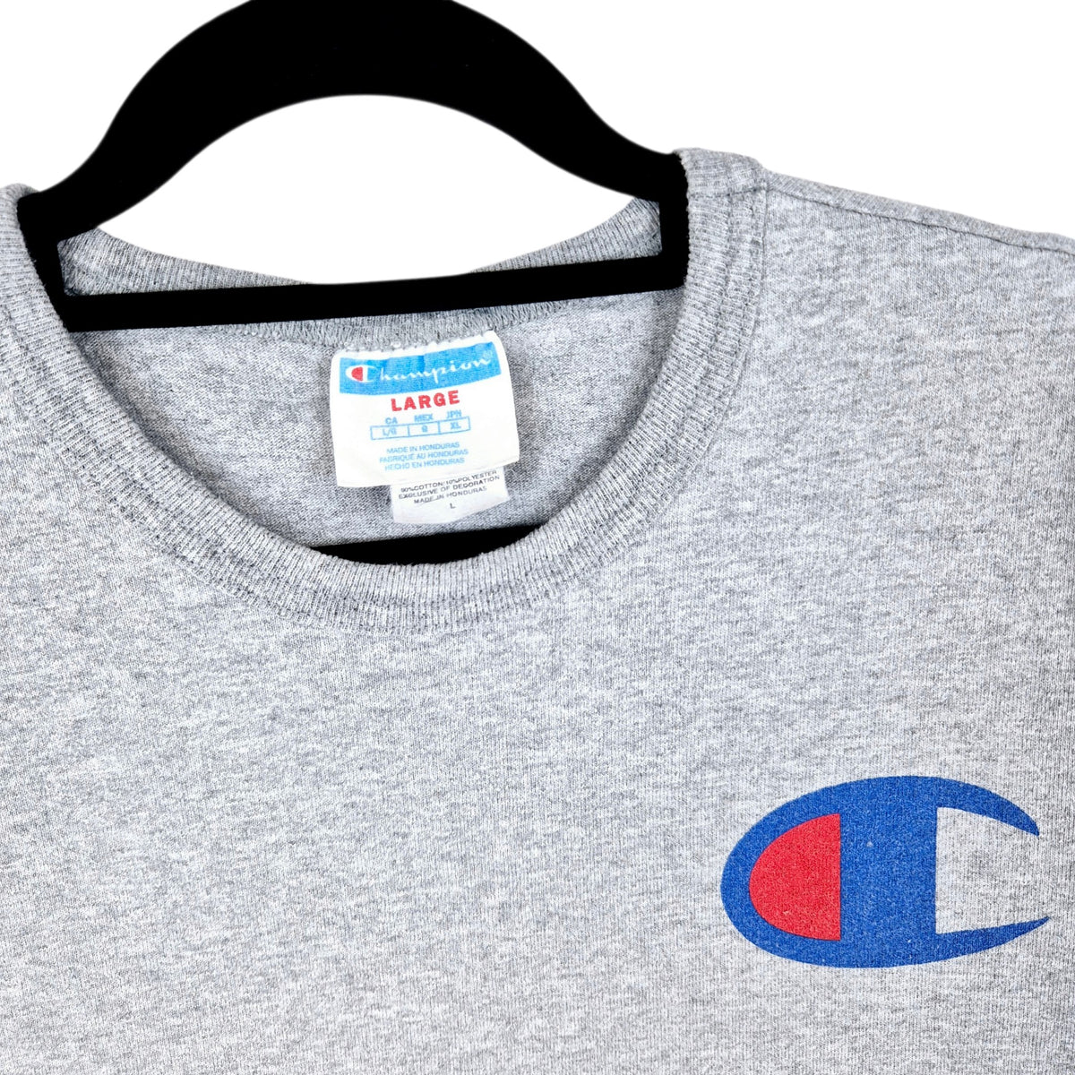 Vintage Champion Light Grey Tee Shirt Size L