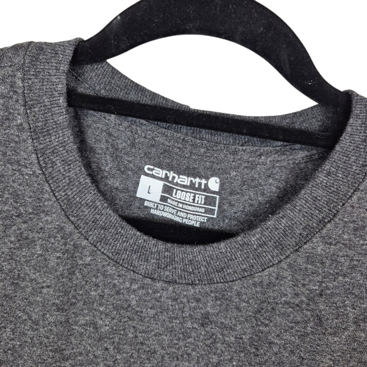 Carhartt Dark Grey Long Sleeve Loose Fit Tee Shirt Size L