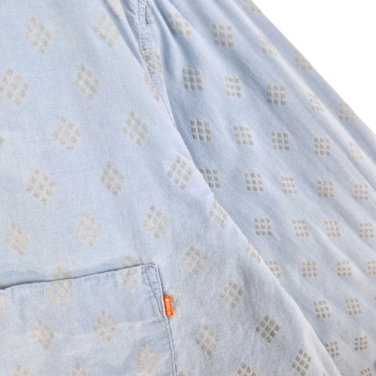 Hugo Boss Orange Blue Dress Shirt Size L