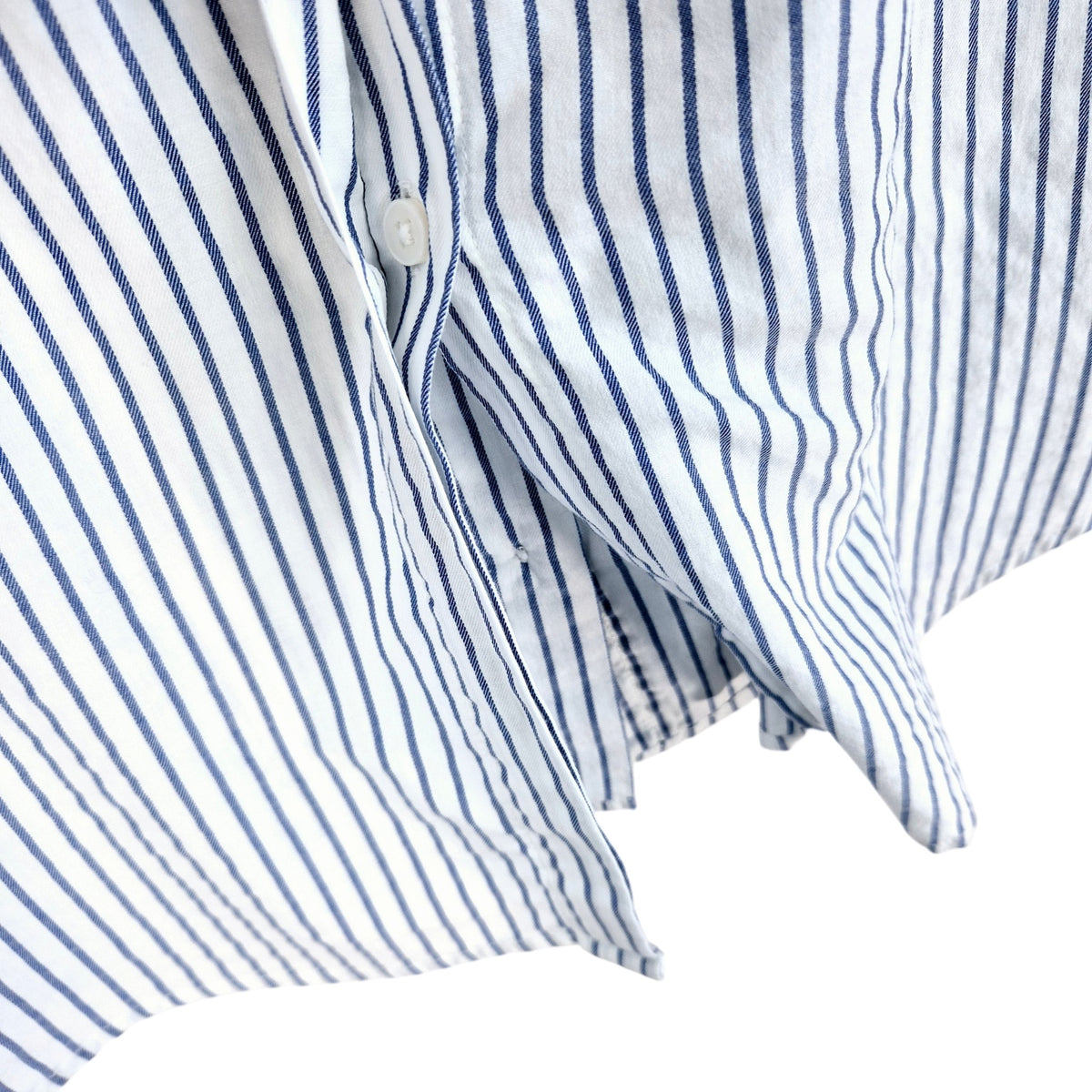 Levis Womens White & Blue Striped Boyfriend Fit Button Shirt Size M