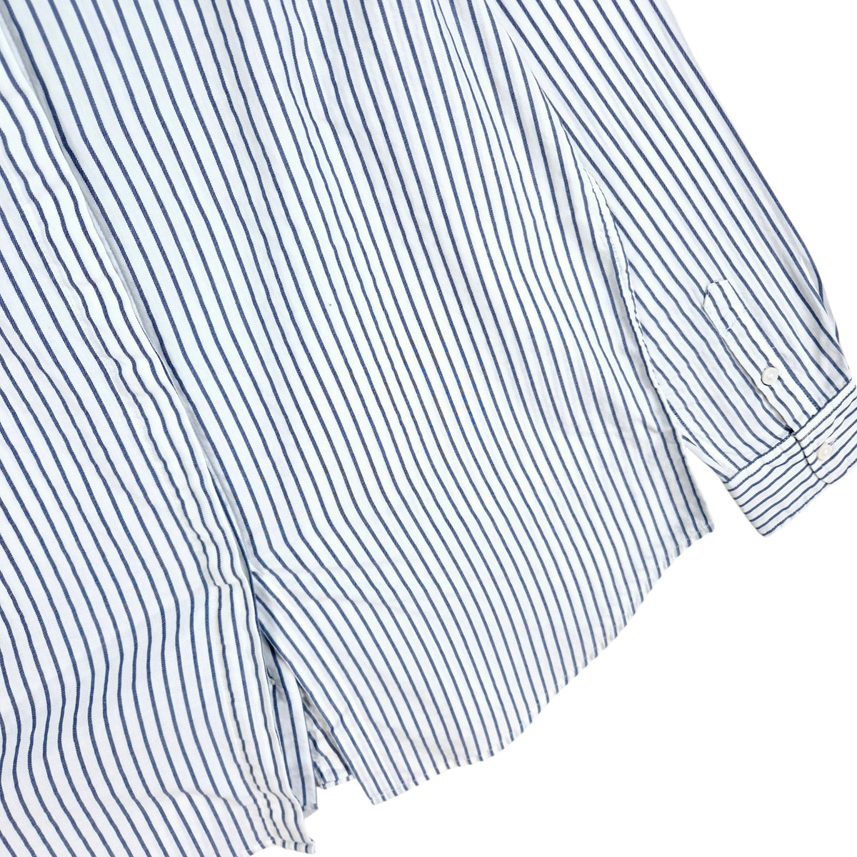 Levis Womens White & Blue Striped Boyfriend Fit Button Shirt Size M