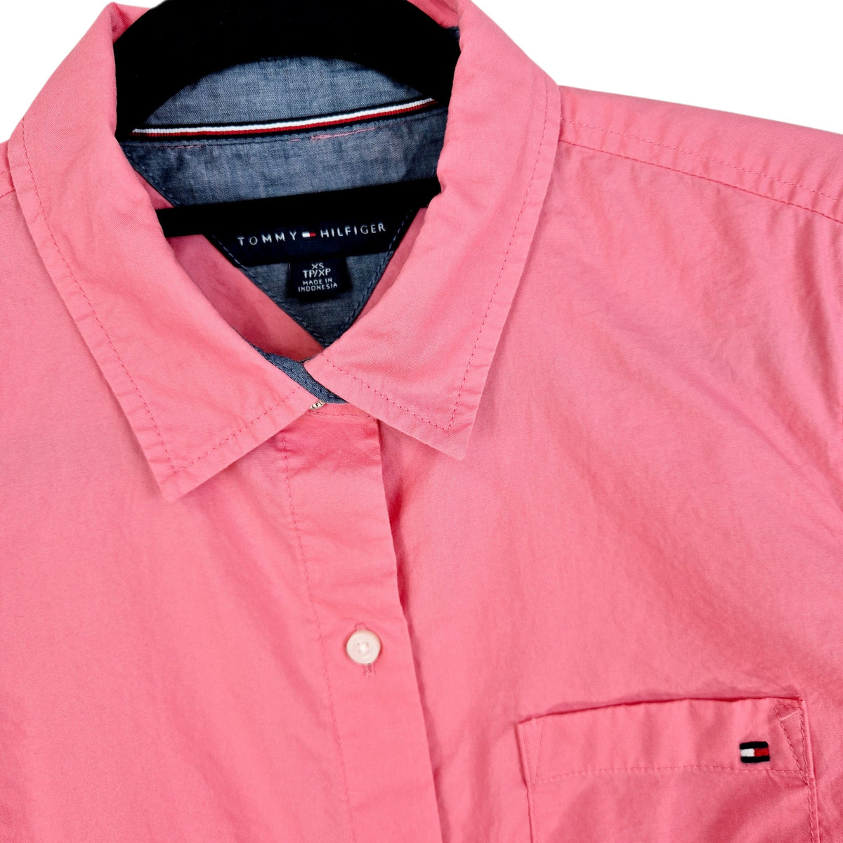 Tommy Hilfiger Womens Pink Dress Shirt Size XS