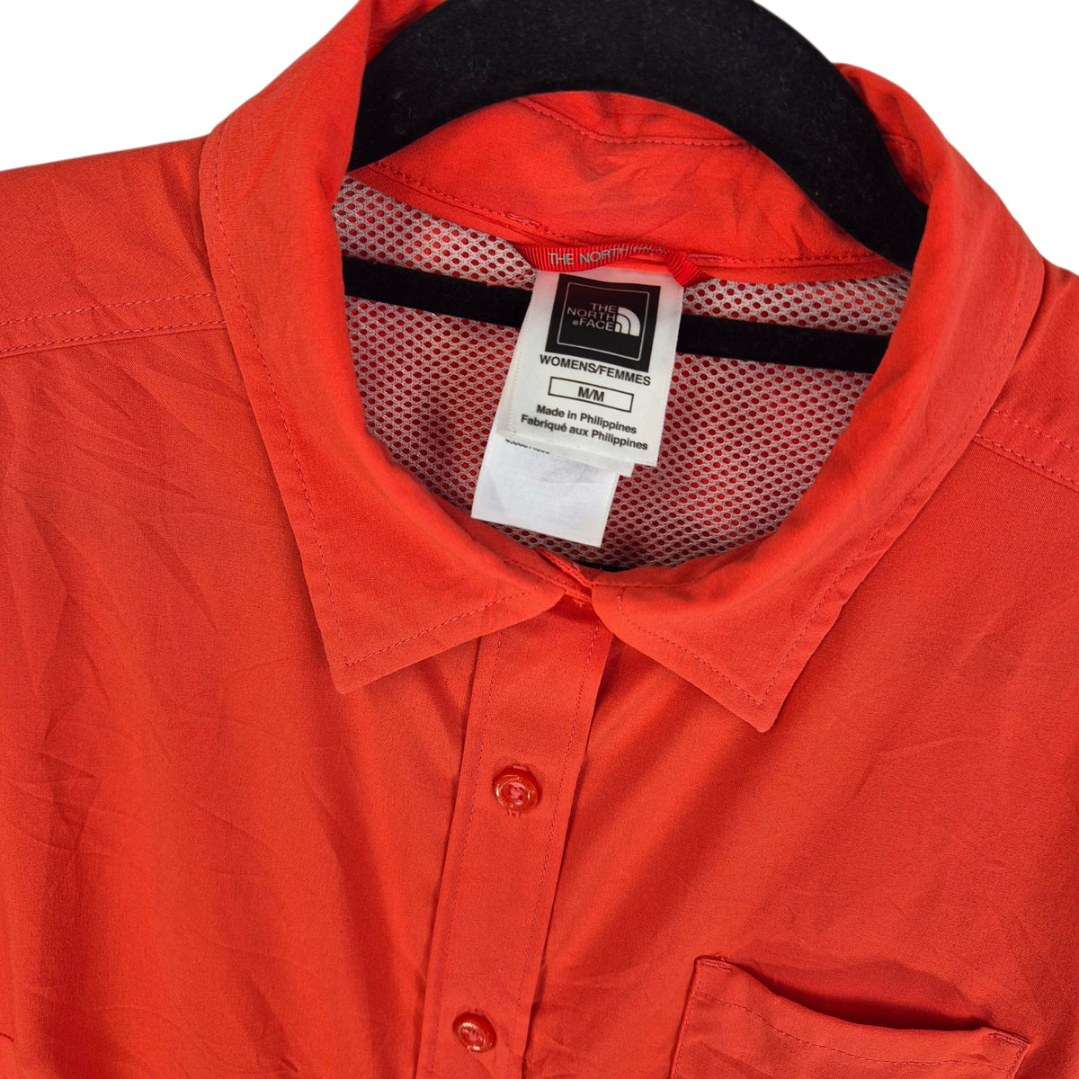 The North Face Blood Orange Synthetic Button Shirt Size M