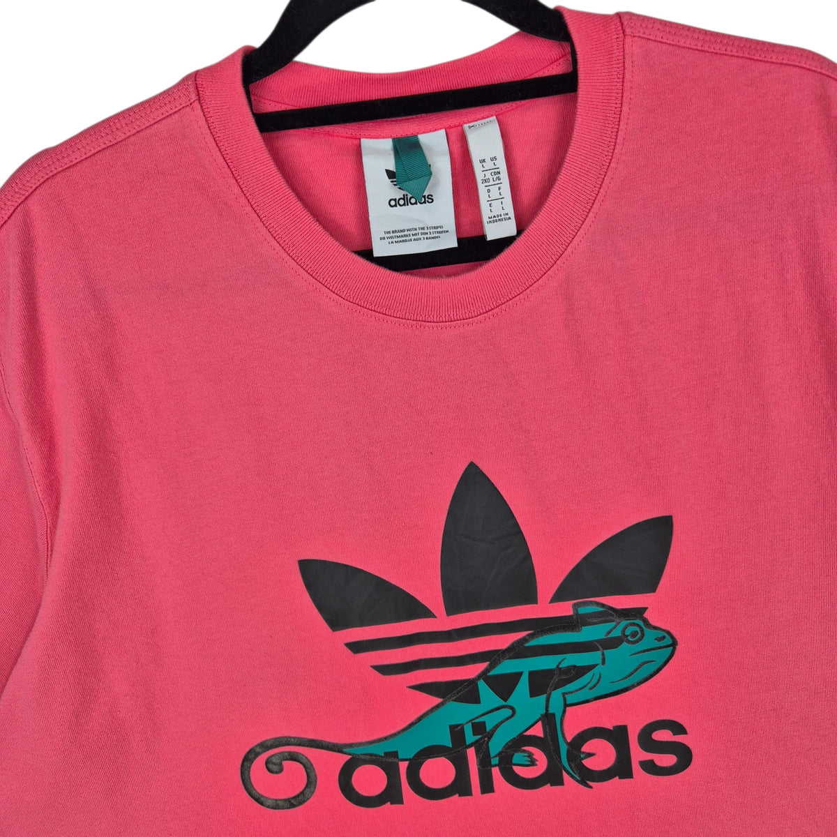 Adidas Pink Chameleon Trefoil Tee Shirt Size L