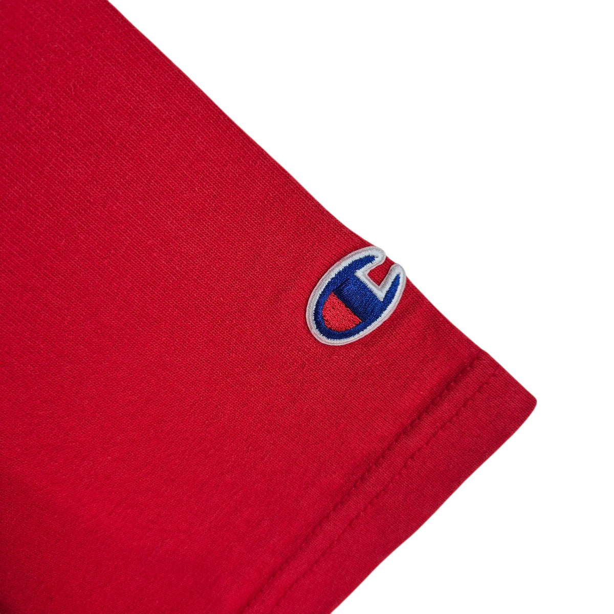 Vintage Champion Red Chest Script Tee Shirt Size M