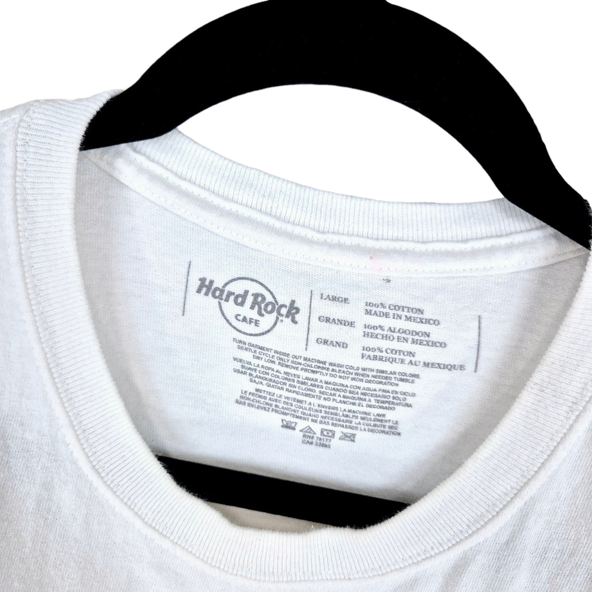Hard Rock Cafe Philadephia White Tee Shirt Size L