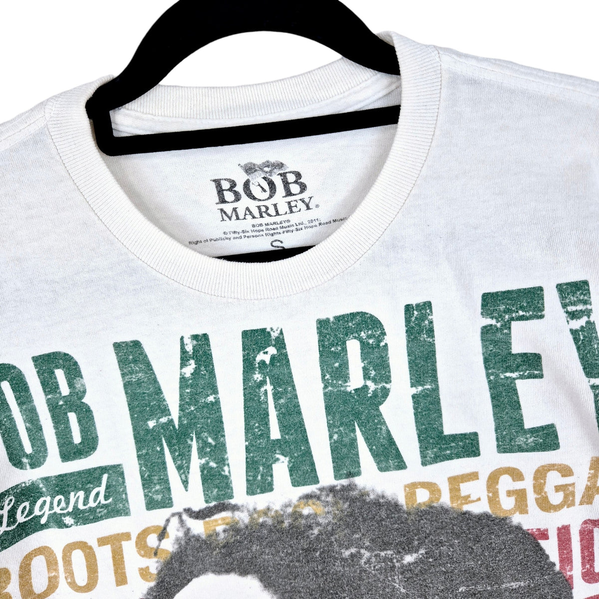 Bob Marley Cream White Tee Shirt Size S