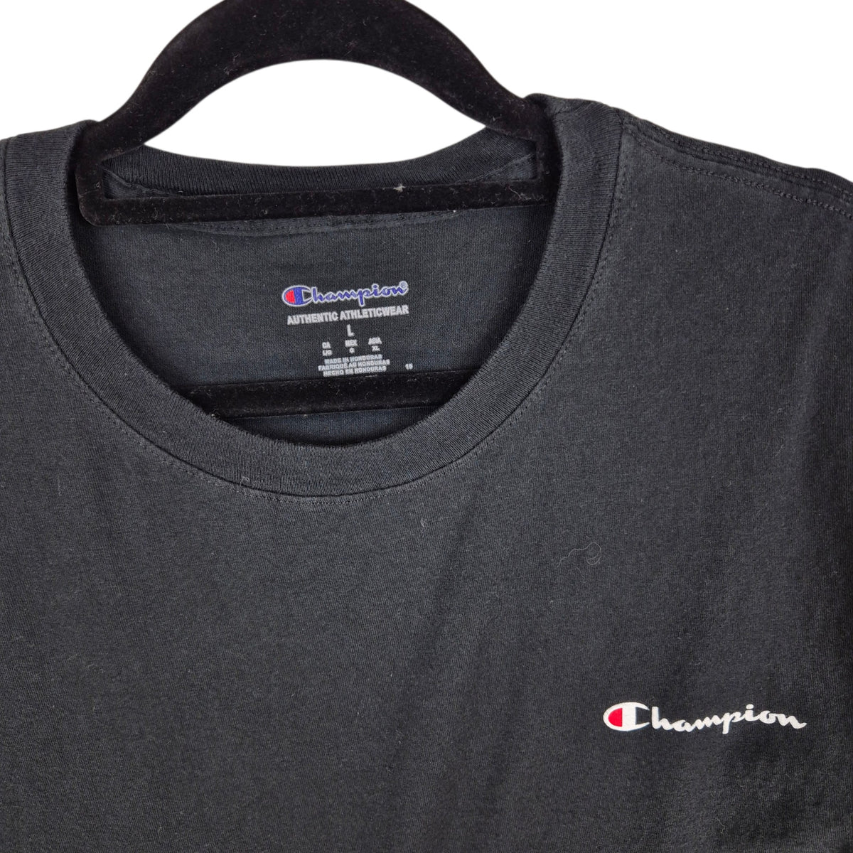 Champion Black Tee Shirt Size L