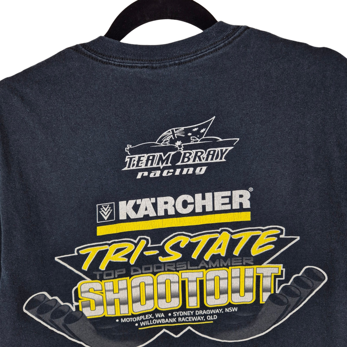 Karcher Tri State Shootout Perth 2010 Drag Racing Black Tee Shirt Size S