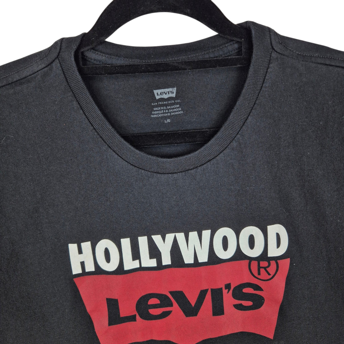 Levis Hollywood Black Tee Shirt Size L