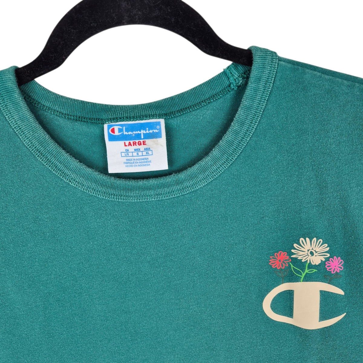 Vintage Champion Green Tee Shirt Size L