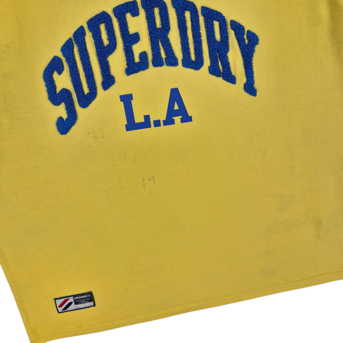 Superdry Yellow Chenille Tee Shirt Size 2XL