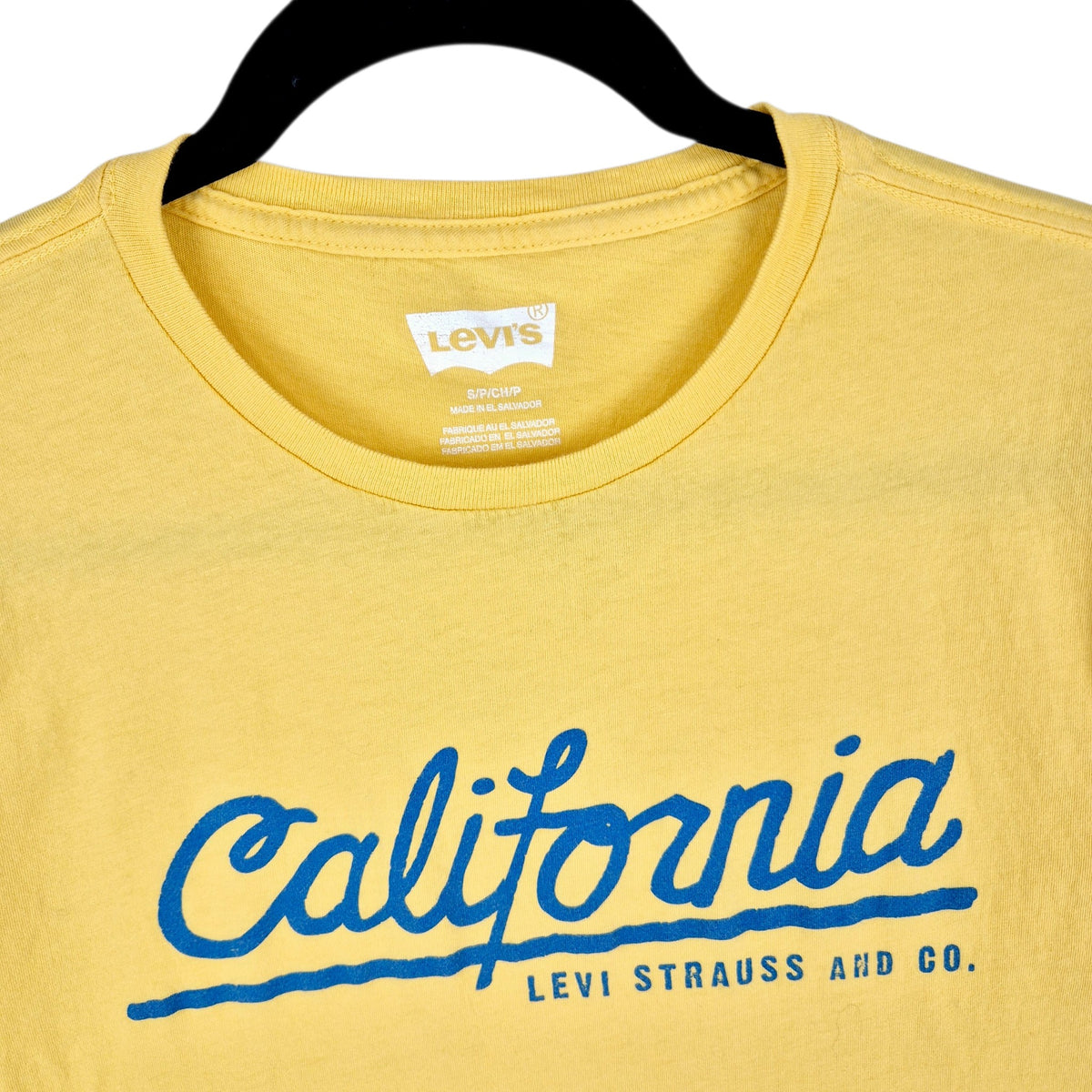 Levis California Yellow Tee Shirt Size S