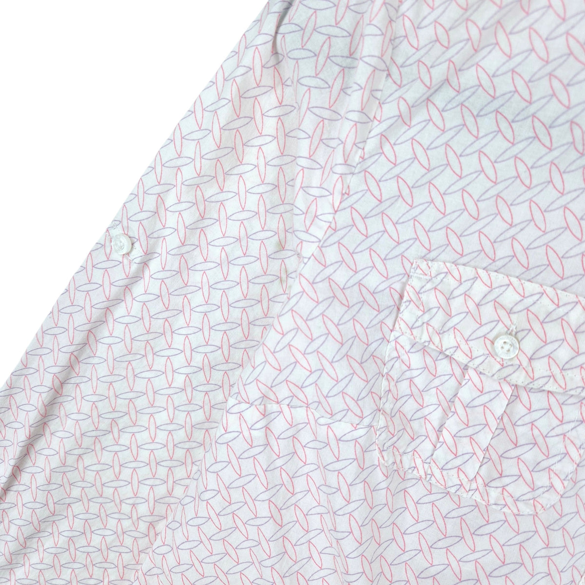 Tommy Hilfiger Womens White & Pink Button Shirt Size S