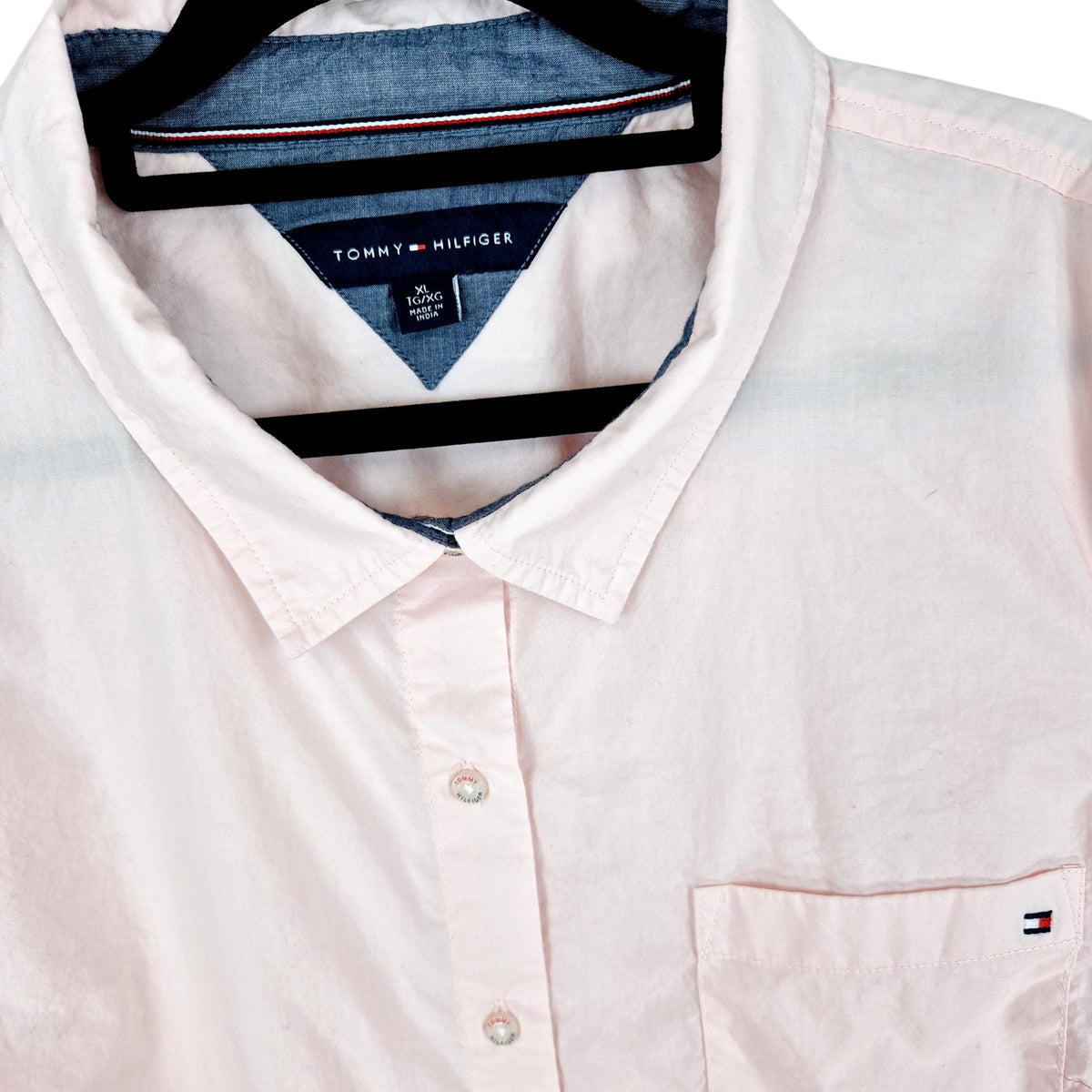 Tommy Hilfiger Womens Light Pink Dress Shirt Size XL