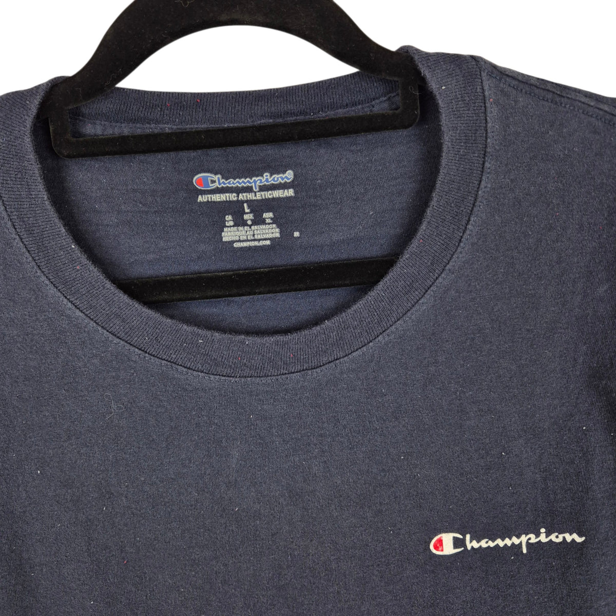 Champion Dark Blue Basic Tee Shirt Size L