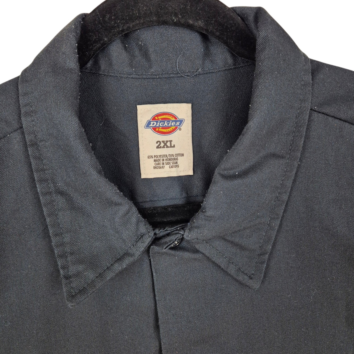 Dickies Black Short Sleeve Button Shirt Size 2XL