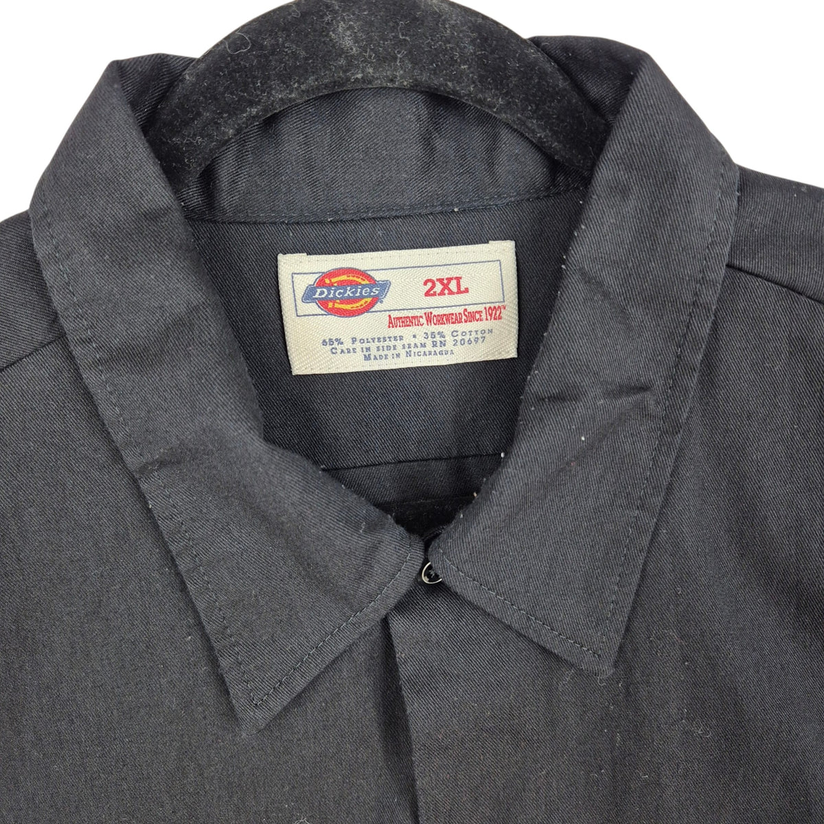 Dickies Black Long Sleeve Button Shirt Size 2XL