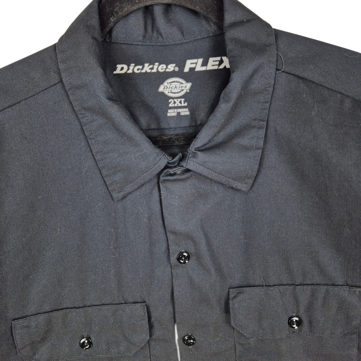 Dickies Black Short Sleeve Button Shirt Size 2XL