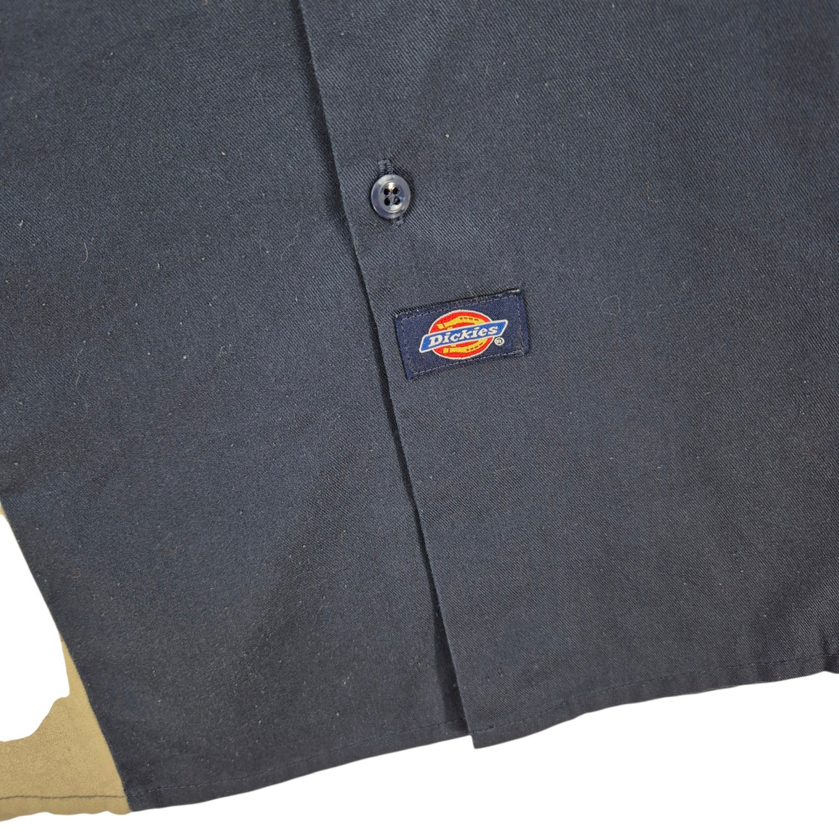 Dickies 2008 Buffalo Chip Campground Brown & Blue Button Shirt Size 2XL