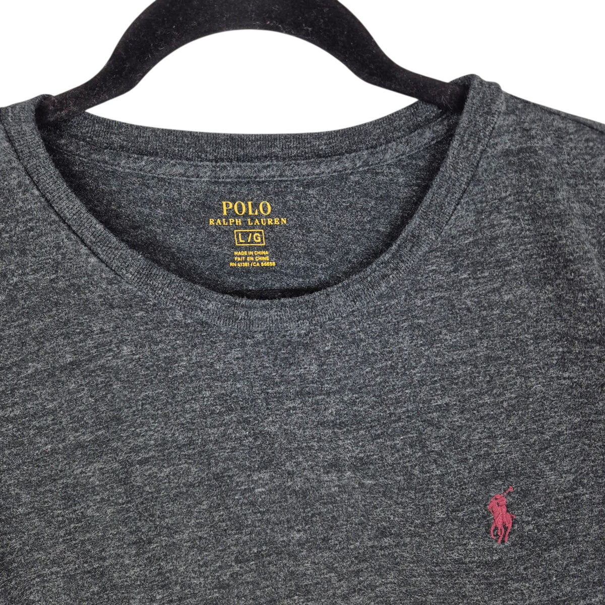 Polo Ralph Lauren Dark Grey Long Sleeve Tee Shirt Size L