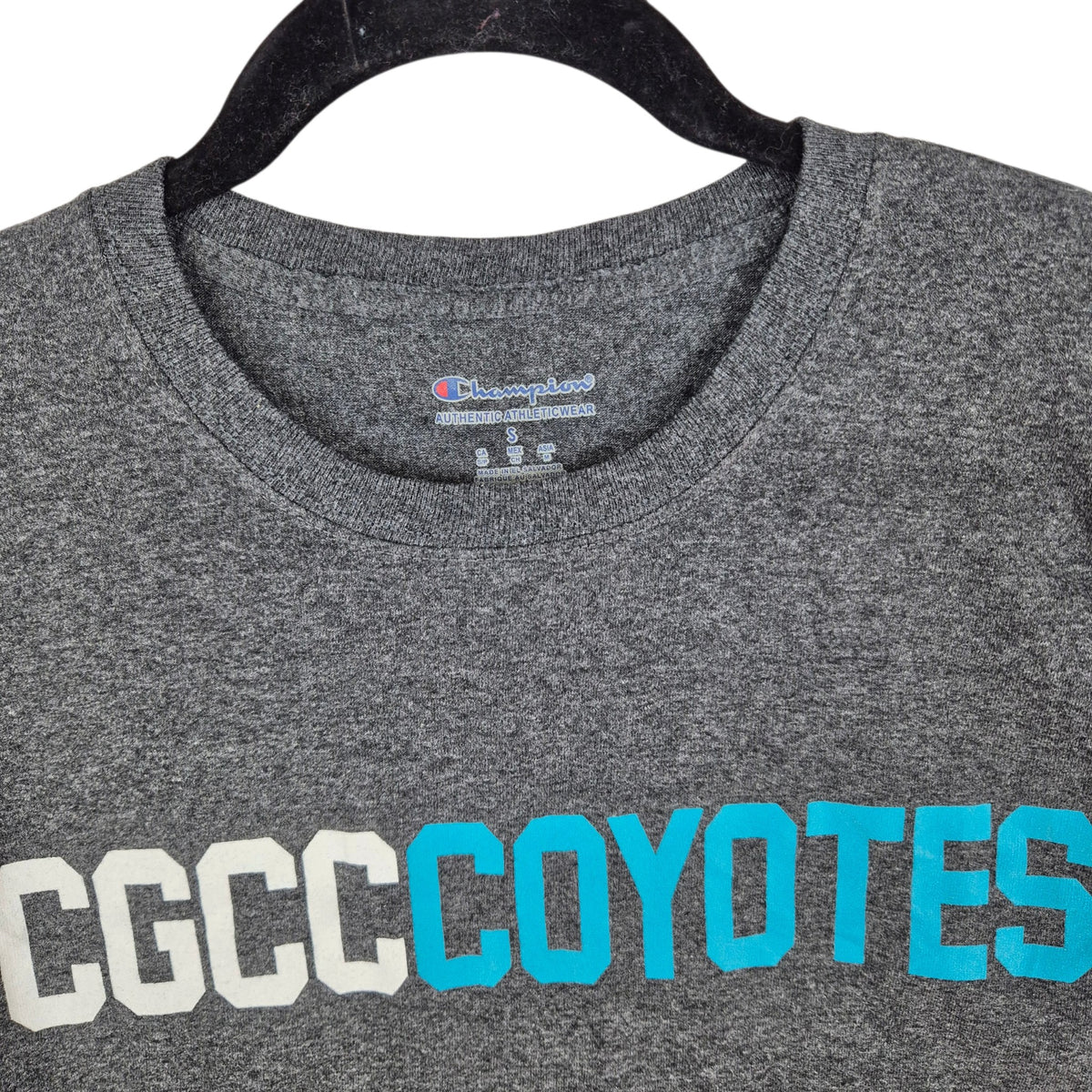 Champion CGCC Coyotes Dark Grey Tee Shirt Size S