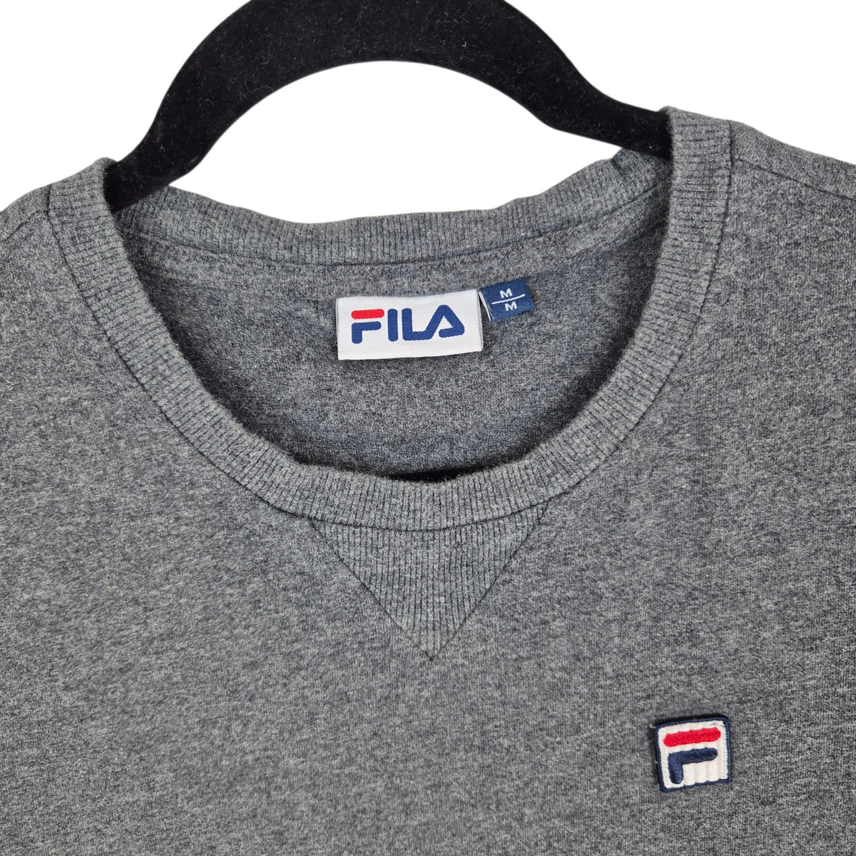 FILA Dark Grey Basic Thick Blend Tee Shirt Size M