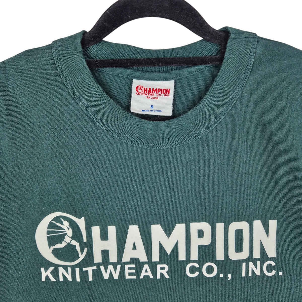 Champion Knitwear Dark Green Tee Shirt Size S