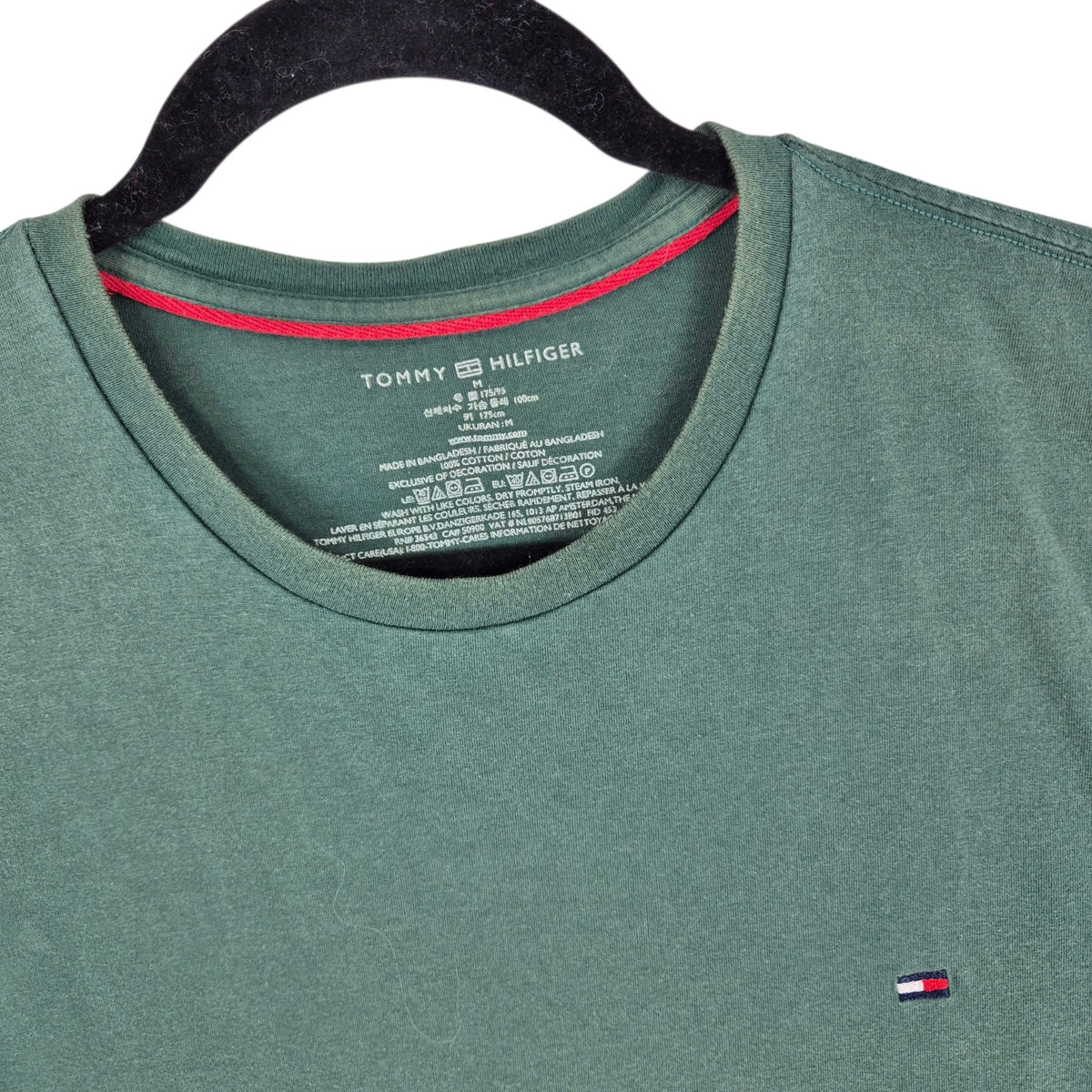 Tommy Hilfiger Green Basic Crewneck Tee Shirt Size M