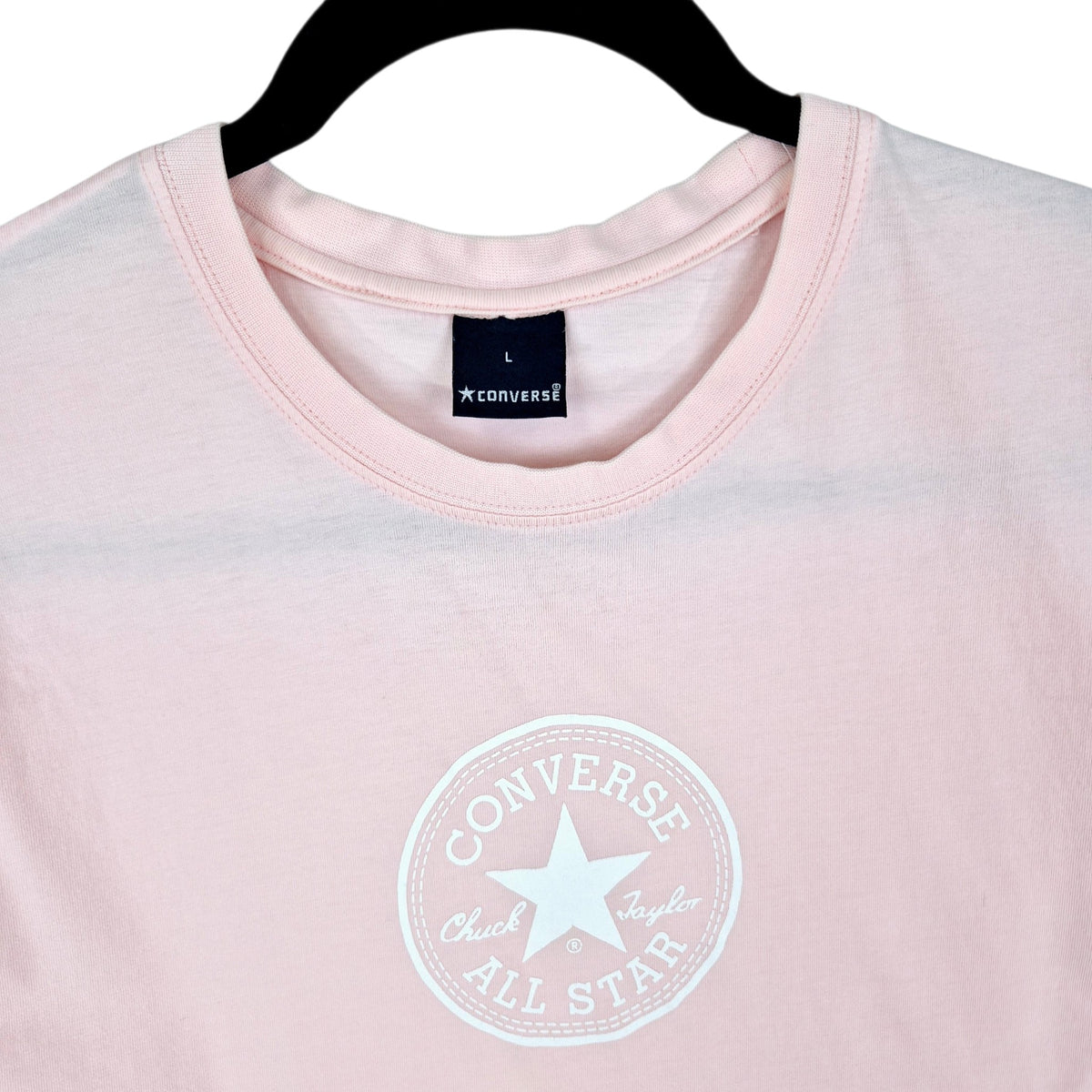 Converse Womens Light Pink Tee Shirt Size L