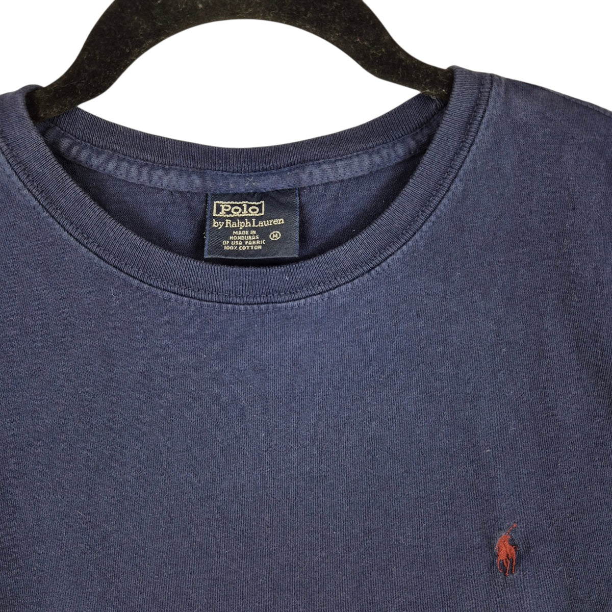 Vintage Polo Ralph Lauren 90's Dark Blue Long Sleeve Tee Shirt Size M