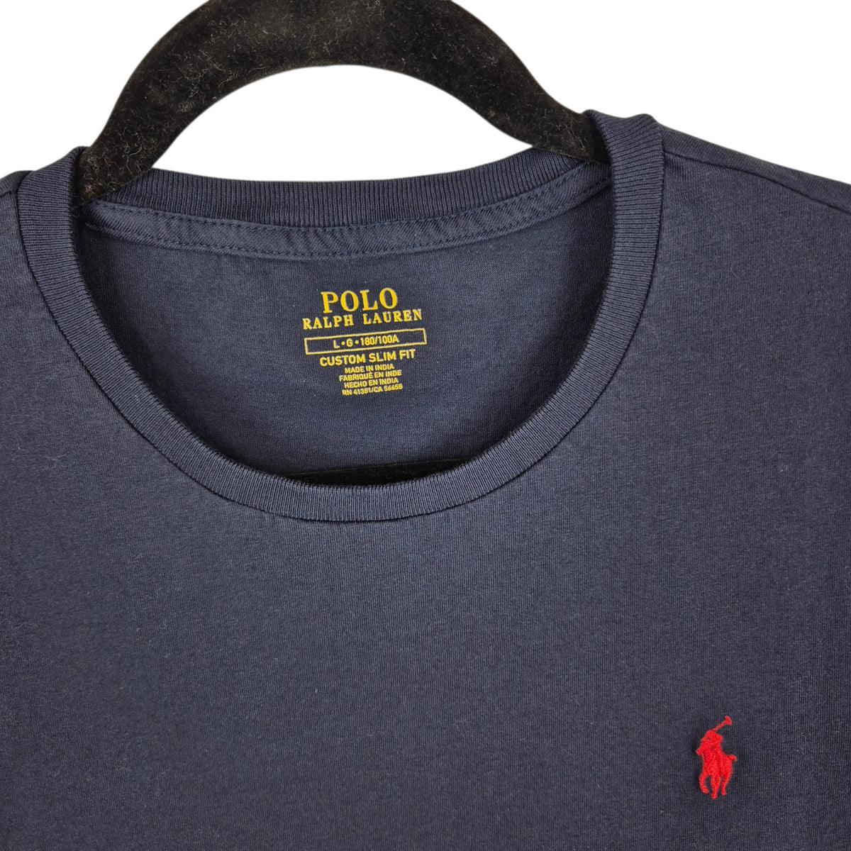 Polo Ralph Lauren Dark Blue Basic Slim Fit Crewneck Tee Shirt Size L
