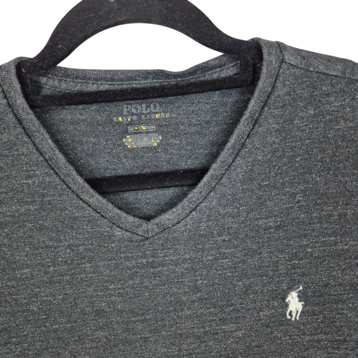 Polo Ralph Lauren Dark Grey V Neck Tee Shirt Size L